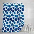thumbnail image 4 of Blue Polka Dots Shower Curtain Set, Waterproof Shower Curtains for Bathroom, Watercolor Modern Abstract Geometric Washable Fabric Cloth Bath Curtain for Bathtub Decoration with Hooks 72x78 Inches, 4 of 9