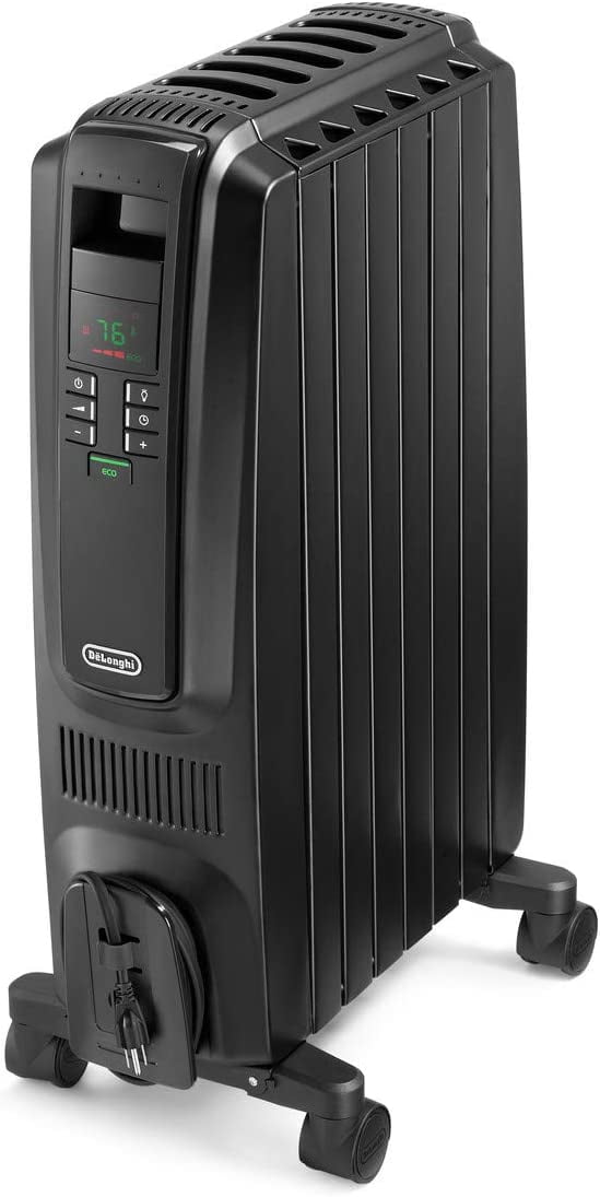 OilFilled Radiator Space Heater, Quiet 1500W, Adjustable Thermostat, 3