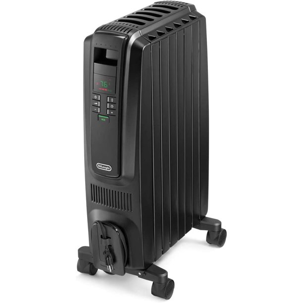 OilFilled Radiator Space Heater, Quiet 1500W, Adjustable Thermostat, 3