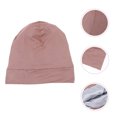 thumbnail image 4 of Oraceous Cotton Satin Wide Band Bonnet Night Cover Hair Turbans for Hair Hair Care Cap Camel, 4 of 10