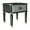 Charcoal, variant on Silver Mirrored Console Table | Improves Light and Space in Rooms | Built with MDF and Wood | Eye - Catching Faux Crystal Details