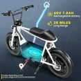 thumbnail image 4 of Caroma 500W Electric Scooters with Seat for Adults, 16" Fat Tire for All-Terrain, 25Miles Max Range, 20mph Top Speed, Commuter Ebike for Adults&Teens, Motorcycle Style, 4 of 8