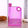 thumbnail image 3 of Clear Reusable Slim Flat Water Bottle 380ML Portable - Fits in Pocket &Random Corner.for School,Sports, Travel, Dining Time, 3 of 8