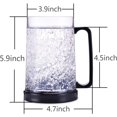 thumbnail image 3 of Taza de cerveza helada para congelador, vasos para beber, jarras de cerveza heladas de gel de doble pared, copas de vino refrescantes para fiestas y regalos, transparente, juego de 3 de 16 oz (azul,, 3 of 5
