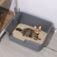 thumbnail image 5 of Gloreen 2 Pack Plastic High Side Cat Litter Boxes, Open Top, Include Litter Scoops, Gray, 5 of 7