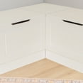 thumbnail image 6 of Linon Farmhouse Solid Pine Wood Table and Benches Living Room Set, White, 6 of 15