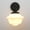 Black, variant on Pathson 1-Light Wall Sconce Milk White Glass Shade Wall Lighting for Living Room Bathroom