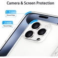 thumbnail image 4 of Compatiable with iPhone 15 Pro Max Case Clear, Transparent Shockproof Phone Case, Slim Anti-Scratch Hard PC Back Protective Cover Bumper, Gradient Blue, 4 of 12