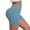 Light Blue, variant on Women's High Waist Yoga Shorts with Side Pocket - Polyester Spandex, Stretchy Slim Fit for Workout & Casual Wear
