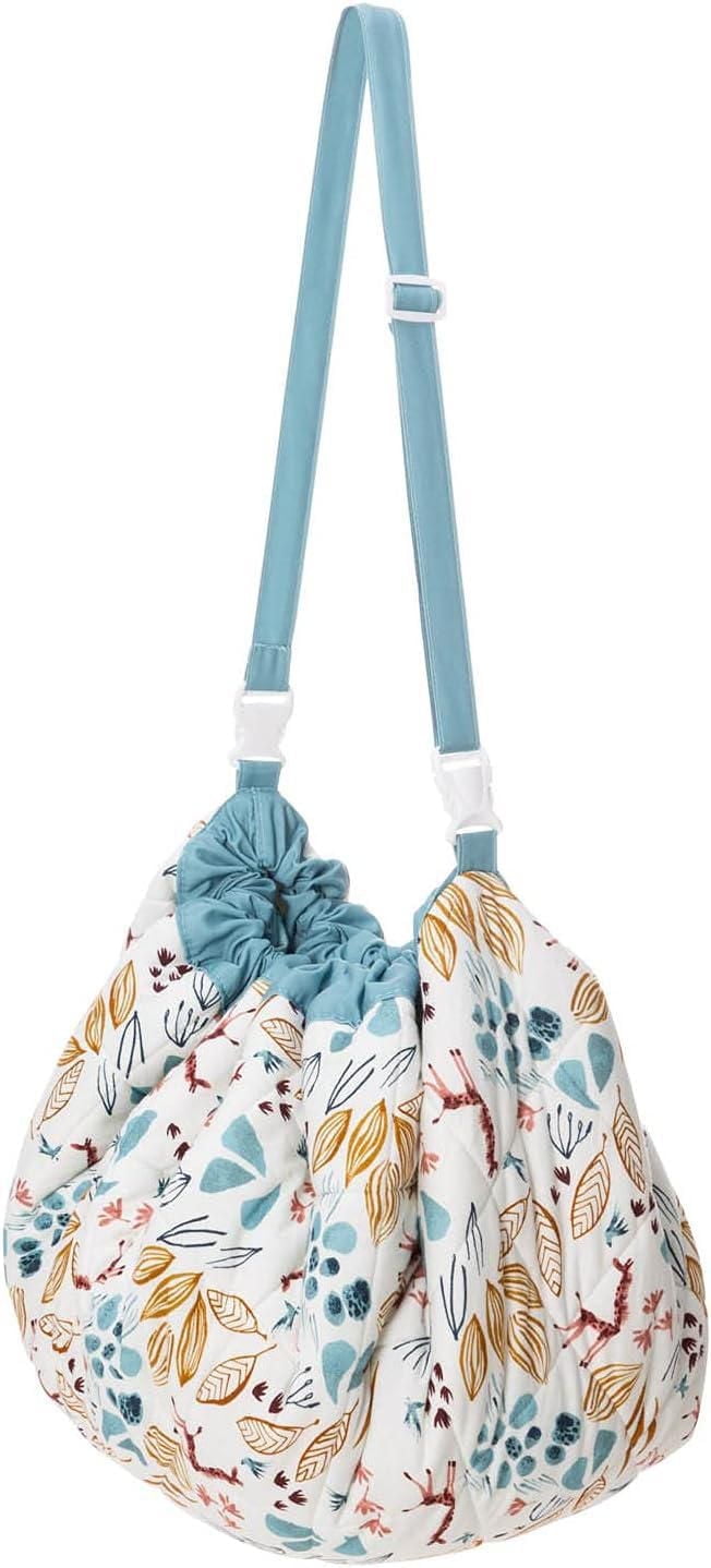 Play & Go - Tapis de Jeu 3-en-1 – Facile à Transporter Partout - Animaux de la Jungle et Feuillage – Sac de Rangement et Sac à Couches – Doux et Sécuritaire pour Nouveau-né à Tout-Petit - 120 cm - PG-