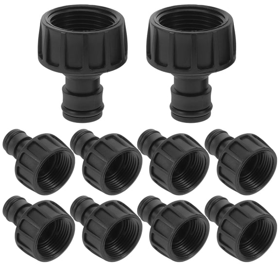 COMPUKAS Watering System Connectors Drip Irrigation Fittings ABS Black 10Pcs