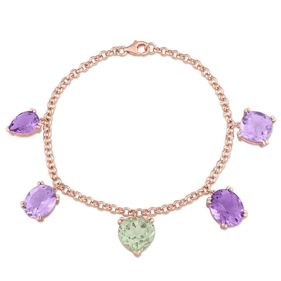 Everly Women's Amethyst Quartz Rose Gold Plated Bracelet