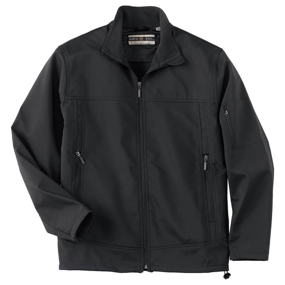 North End Mens Performance Fleece Lined Soft Shell Jacket, Black, 4X, Style, 88099
