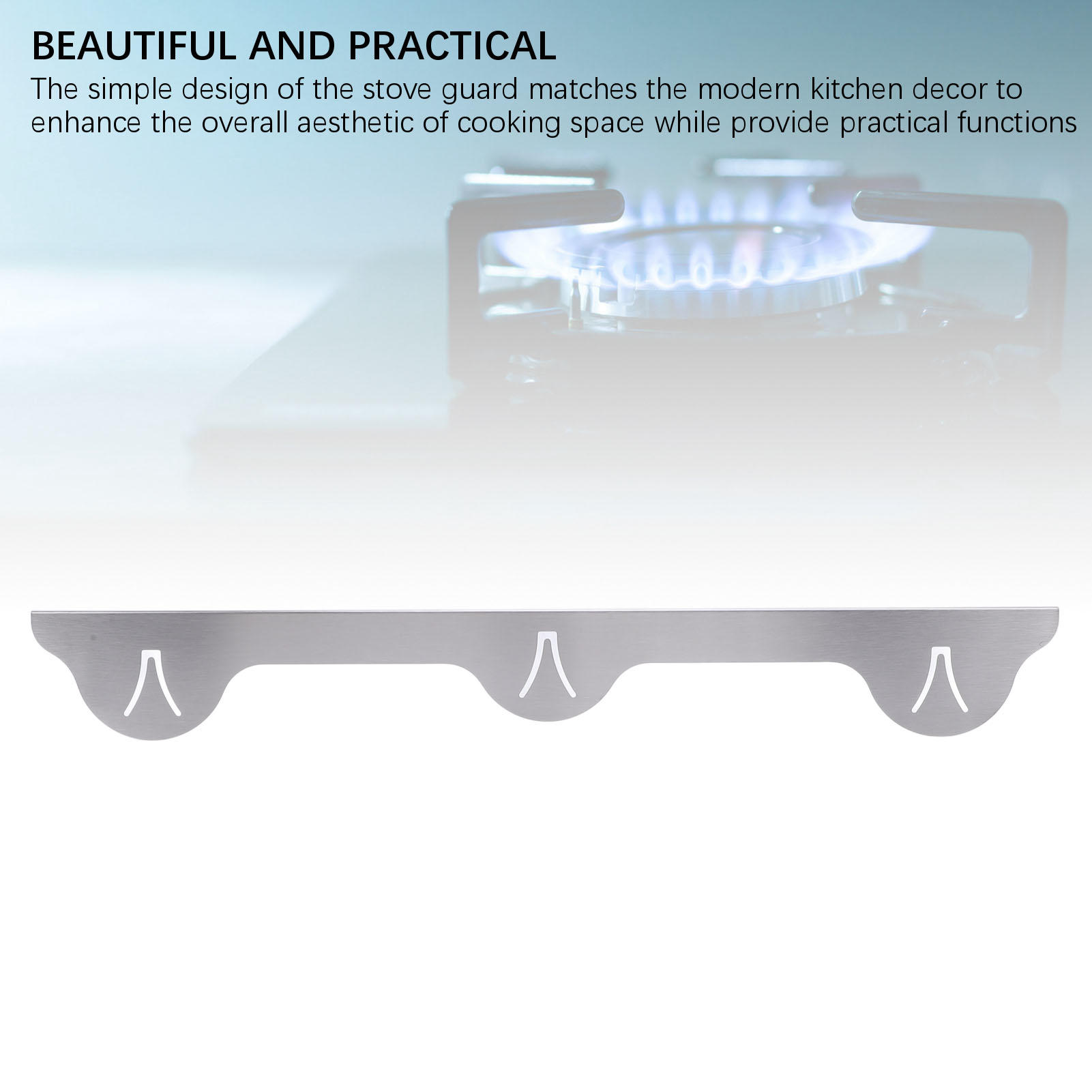 BIMZUC 2‑Pack Stainless Steel Stove Crevice Covers – 59.5 cm Silver, Heat‑Resistant, Easy‑Clean Kitchen Guard for Counter & Oven