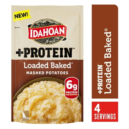 Idahoan Loaded Baked   Protein Mashed Potatoes, 4 servings