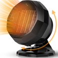 thumbnail image 1 of Space Heater 1800w,ptc Ceramic Fan Heater,electric Heater,smart Thermostat,three Heating Settings,bathroom Fan Heater For Bathroom Hoomblack, 1 of 2