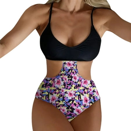 

Floral Bodysuit Swimsuit Women Bathsuit Sexy Print Filled Women s Floral Swimwears Print Bra Swimwear Beachwear Bikini Swimwears Seaside Pool Trendy Athletic Sporty