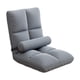 thumbnail image 2 of Silla de suelo con respaldo, plegable, transpirable, para dormitorio, sala de juegos o apartamento. Gris, 2 of 9