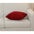 thumbnail image 2 of Mainstays Solid Texture Polyester Square Decorative Throw Pillow, 18" x 18", Red, 2 of 5