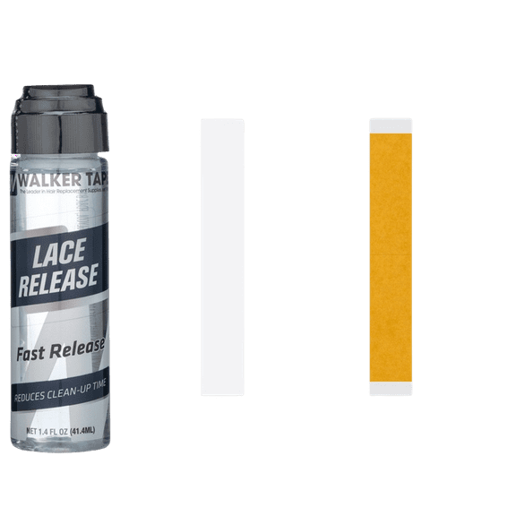 Walker Kit: German Brown Tape Strips (0.5 IN X 3 IN Contour) and Lace Release 1.4 fl oz
