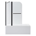 thumbnail image 2 of Vinnova 318139-HD-MB 39 x 55 in. Canteras Hinged Frameless Tub Door, Matte Black, 2 of 9