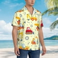 thumbnail image 2 of Salouo Heavy Equipment for Hawaiian Shirt for Men,Summer Beach Casual Short Sleeve Button Down Shirts Men's Regular-Fit Short-Sleeve Print Shirt -XX-Large, 2 of 6