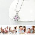 thumbnail image 4 of Cremation Jewelry Heart Urn Necklace for Ashes for Women Memorial Keepsake Simulated Birthstone Pendant for Loved Ones, 4 of 5