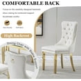 thumbnail image 5 of 3-Piece Round Dining Table Set, Modern Glass Table Irregular Table Legs, and 2 Velvet Tufted Chairs for Kitchens, Living Rooms, Small Spaces, 5 of 8