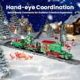 thumbnail image 4 of Technic Train Building Set, Locomotive Model Blocks Kit with Christmas Tree, RC Toy Train Sets for Boys Kids and Adults, 12039 App and Remote Control Steam Train with Motor (922 Pieces), 4 of 6
