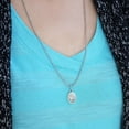 thumbnail image 3 of Where the Wild Things Are Eat You Up Antiqued Oval Charm Pendant with Chain, 3 of 5