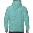 thumbnail image 7 of Naloa Teal Green Glitter Men's Casual Hooded Collar Drawstring Hoodies Pullover Sweatshirts Casual Long Sleeve Shirts-3X-Large, 7 of 7