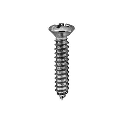 Auveco # 2713 8 X 1" Phillips Oval Head Tapping Screw Chrome. Qty 100.