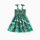 thumbnail image 1 of Disney Disney Mickey y sus amigos Vestido de verano con encaje y moño, estampado floral completo para niñas pequeñas, 1 pieza, 1 of 2