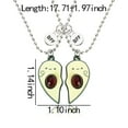 thumbnail image 2 of best friend Friendship Necklaces for Friend Women Girls Christmas Birthday Gifts for best friend Necklace Avocado best friend Necklaces for 2 Matching Heart Pendant Necklace for Friends Women Females, 2 of 5