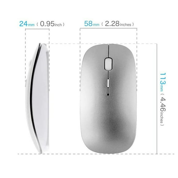 Bluetooth Mouse for Mac, Wireless Mouse for MacBook Air/Pro, Silent Mouse for MacBook