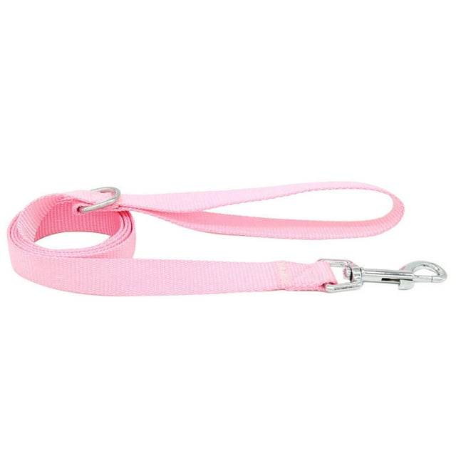 Methold Correa para caminar para mascotas, correa de cuerda para caminar de nailon para exteriores con Clip de hebilla para mascotas Suministros para perros rosado 2x120cm