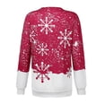 thumbnail image 3 of Chandail en Molleton de Noël pour Femmes Mode Col Rond Manches Longues Blouse Chandail, 3 of 5
