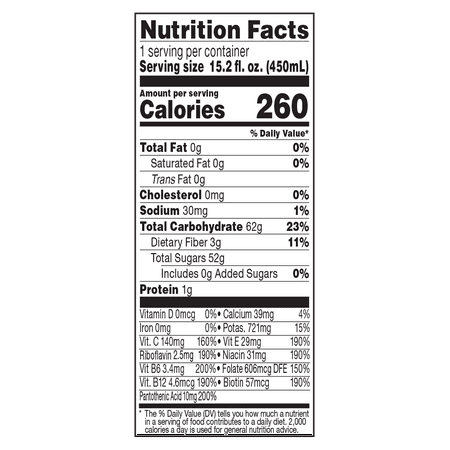 Bolthouse Farms Fruit Juice Smoothie, Blue Goodness, 15.2 fl. oz. Bottle