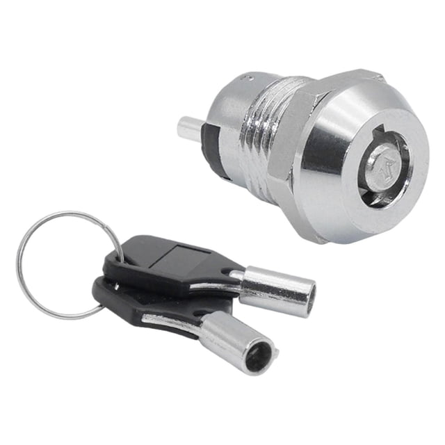 Interruptor de llave electrónico resistente a impactos, interruptor de seguridad extraíble de metal con 2 llaves, cerradura de llave eléctrica Un solo lado