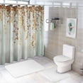 thumbnail image 7 of Orinice  Yellow Plant Shower Curtain Set Thick FabriEucalyptus Leaf Shower Curtains for Bathroom Succulent Botanical Bathroom Decor 36x72, 7 of 7
