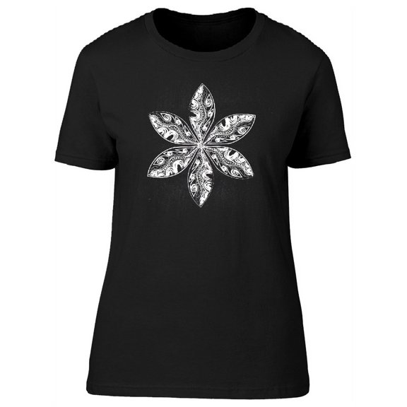 Flower Round Lace Pattern Circle T-Shirt Women -Image by Shutterstock, Female Small