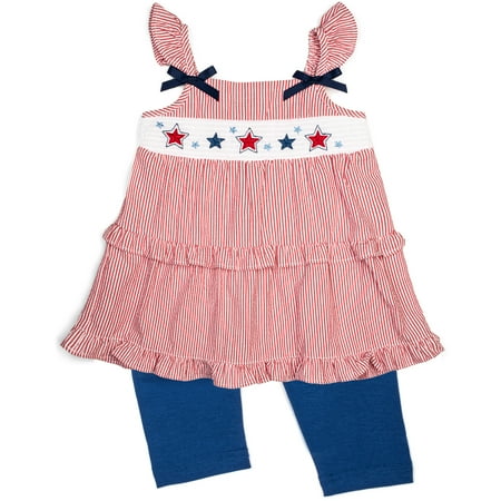 

Good Lad Infant Girls July 4th Legging Set