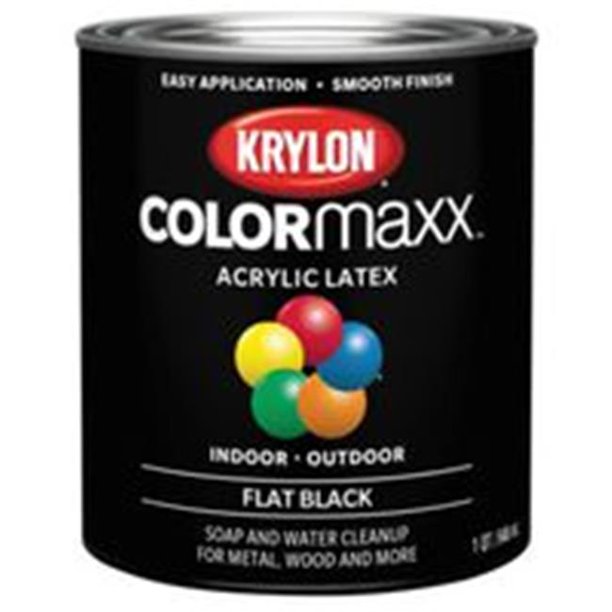 Krylon 7374093 1 qt. Black Flat Paint