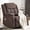 Cocoa, variant on Swivel Rocker Recliner Chair for Adults with Massage and Heat, Cup Holders and Side Pockets, Glider Rocking Reclining Single Sofa Chair for Living Room (Cocoa)