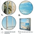 thumbnail image 3 of Designart "Beach View from Coastal Window III" Nautical Wall Art - Coastal Blue Coastal Entryway Wall Art, 3 of 6