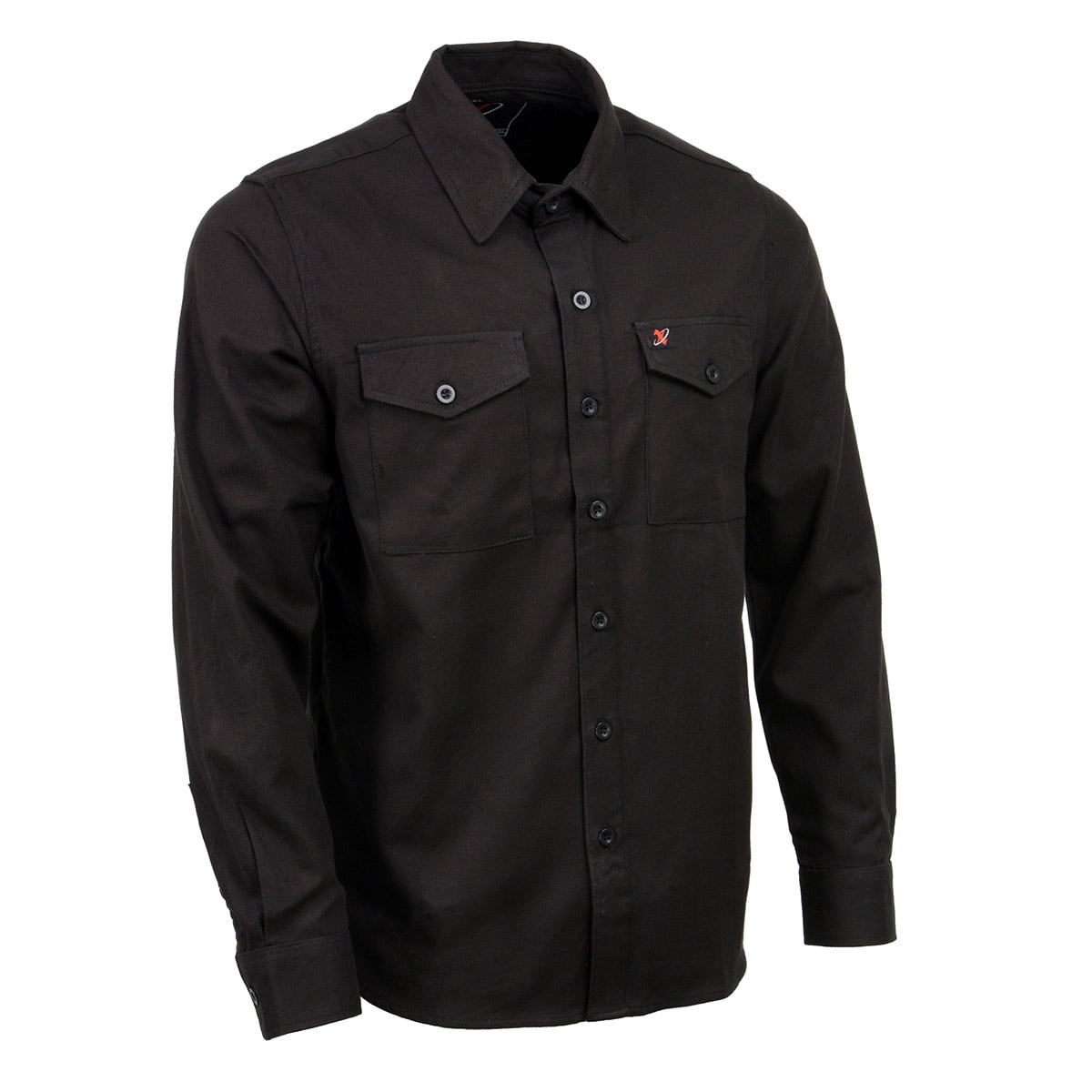 Milwaukee Leather MNG11655 Men's Solid Black Long Sleeve Cotton Flannel ...