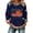 Blue, variant on Womens Sweatshirts Women's 250th Anniversary Print Sweatshirt Without Hood Crew Neck Long Sleeve Casual Pullover Black L