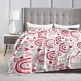 thumbnail image 4 of DouZhe Ultra-Soft Micro Fleece Lightweight Flannel Bed Blanket, Pink Cute Rainbows Hearts Print Cozy Warm Throw Blankets, 40"x30", 4 of 7