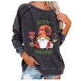 thumbnail image 2 of EGNMCR Noël Sweatshirt Mode Women Imprimé Manches Longues Confortable Respirant Col Rond Sweatshirt, 2 of 5