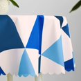 thumbnail image 2 of Nappes Rectangulaires en PVC, Nappe Essuyable, Anti-Taches, Imperméable, Facile à Nettoyer, Motif Triangulaire, Bleu, Rond 140cm, 2 of 4